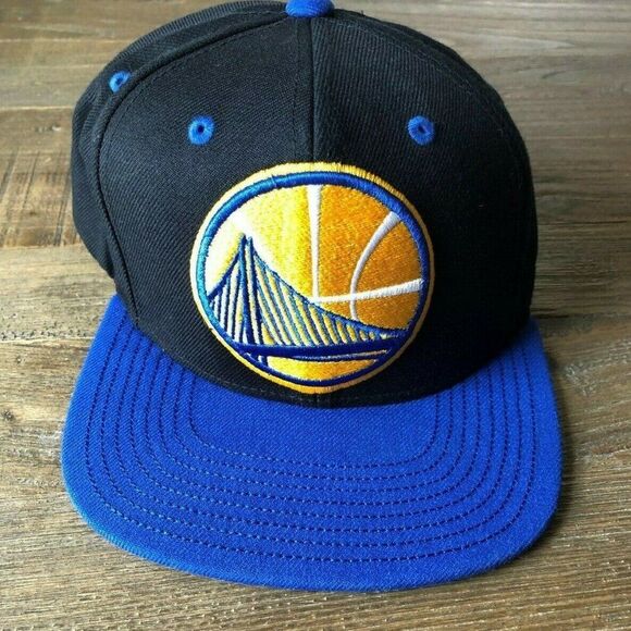 Golden State Warriors Basketball NBA Mitchell & Ness Snapback Cap Hat OS - Picture 1 of 4